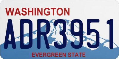 WA license plate ADR3951