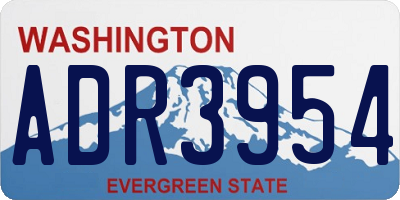 WA license plate ADR3954