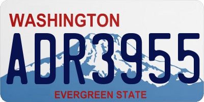 WA license plate ADR3955