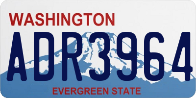 WA license plate ADR3964