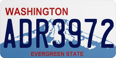 WA license plate ADR3972