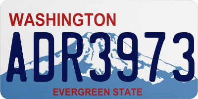 WA license plate ADR3973