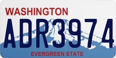 WA license plate ADR3974