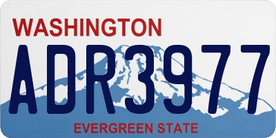 WA license plate ADR3977