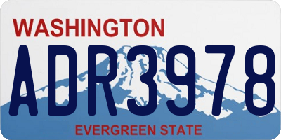 WA license plate ADR3978