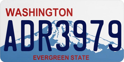 WA license plate ADR3979