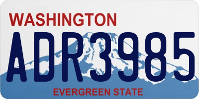 WA license plate ADR3985