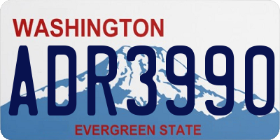WA license plate ADR3990