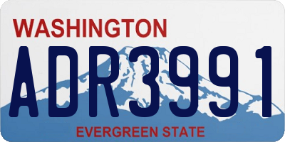 WA license plate ADR3991
