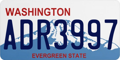 WA license plate ADR3997