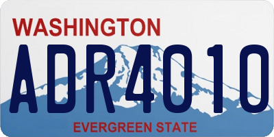 WA license plate ADR4010