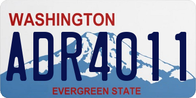 WA license plate ADR4011