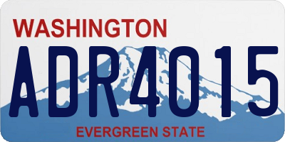 WA license plate ADR4015