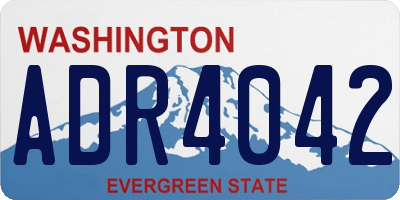 WA license plate ADR4042