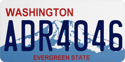 WA license plate ADR4046