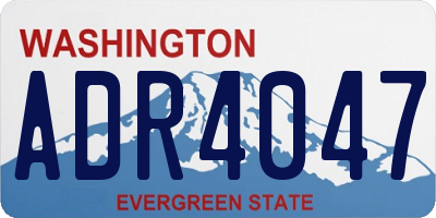 WA license plate ADR4047