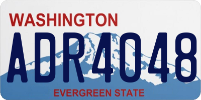 WA license plate ADR4048