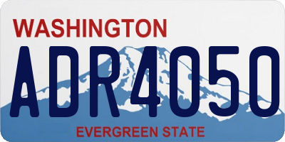 WA license plate ADR4050