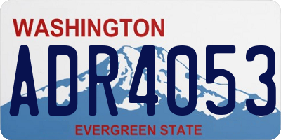 WA license plate ADR4053