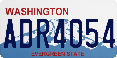 WA license plate ADR4054
