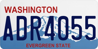 WA license plate ADR4055