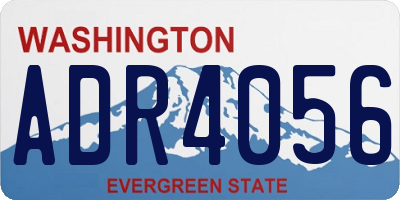 WA license plate ADR4056