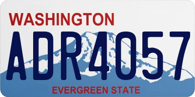 WA license plate ADR4057