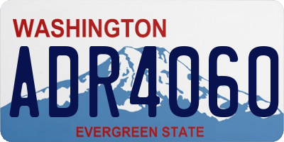 WA license plate ADR4060