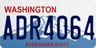 WA license plate ADR4064