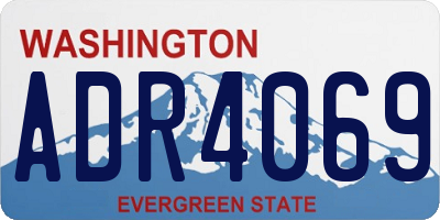 WA license plate ADR4069