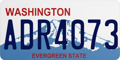 WA license plate ADR4073
