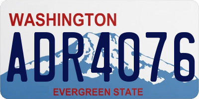 WA license plate ADR4076