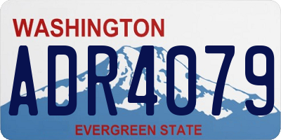 WA license plate ADR4079