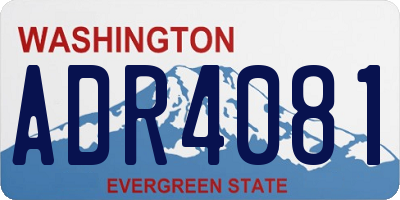 WA license plate ADR4081