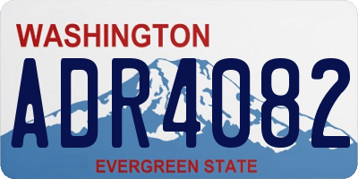 WA license plate ADR4082