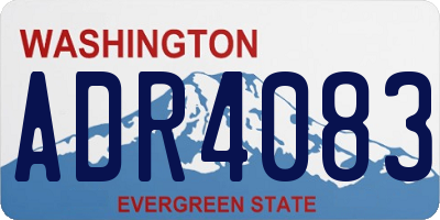 WA license plate ADR4083