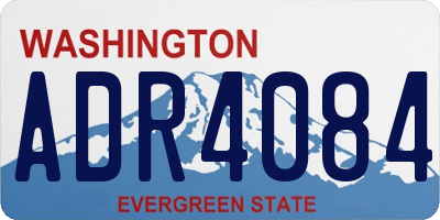 WA license plate ADR4084