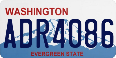 WA license plate ADR4086