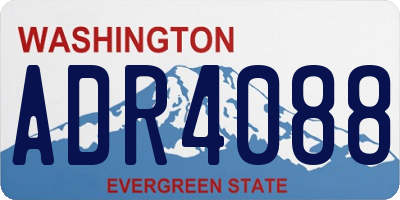 WA license plate ADR4088