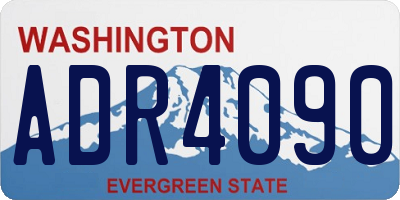WA license plate ADR4090