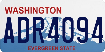 WA license plate ADR4094