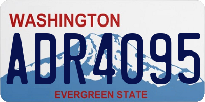 WA license plate ADR4095