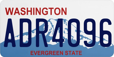 WA license plate ADR4096