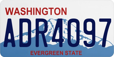 WA license plate ADR4097
