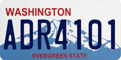WA license plate ADR4101