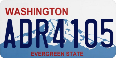 WA license plate ADR4105
