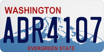 WA license plate ADR4107