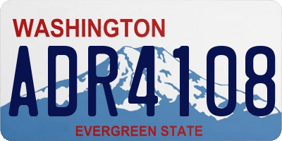 WA license plate ADR4108