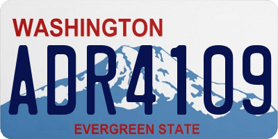 WA license plate ADR4109