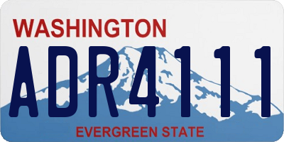 WA license plate ADR4111